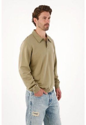 Tennis Buzo Tipo Polo Verde Para Hombre