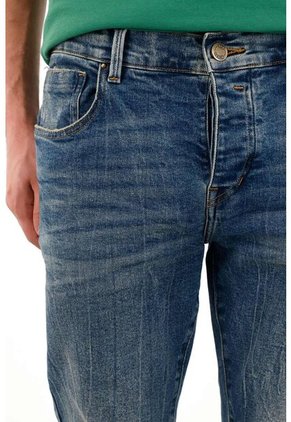 Tennis Jean Skinny Tiro Medio Con Efecto Craquelado Para Hombre