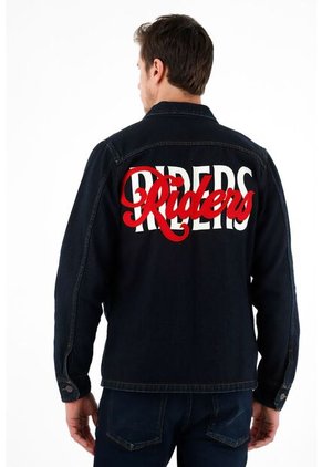 Tennis Abrigo Azul Con Bolsillos De Parche Para Hombre