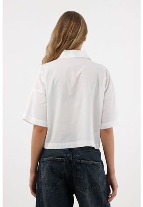 Tennis Camisa Con Bolsillos Blanca Para Mujer