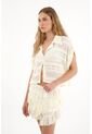 Tennis Camisa Boxy Fit Con Textura Crudo Para Mujer de Tennis