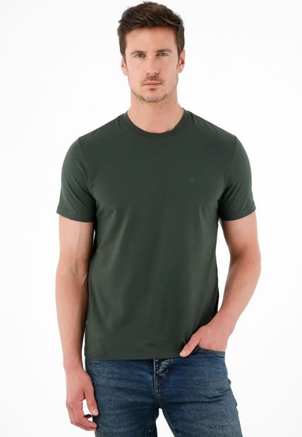 Camiseta Manga Corta Verde Para Hombre