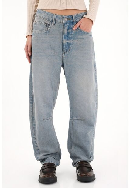 Tennis Jean Horseshoe De Tiro Bajo Azul Para Mujer