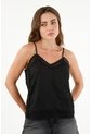 Tennis Camisa Negra Con Encaje Para Mujer de Tennis