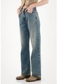 Tennis Jean Wide Leg Tiro Alto Azul De Silueta Ajustada Para Mujer de Tennis