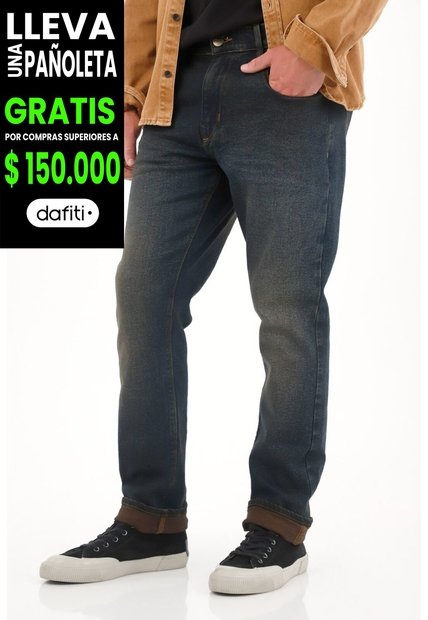 Tennis Jean Nudy Tono Oscuro Con Iluminaciones Azul Para Hombre