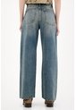 Tennis Jean Wide Leg Tiro Alto Azul De Silueta Ajustada Para Mujer de Tennis
