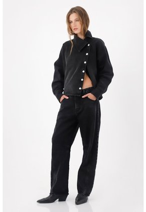 Tennis Jeans Horseshoe Con Costura En Rodilla En Denim Para Mujer