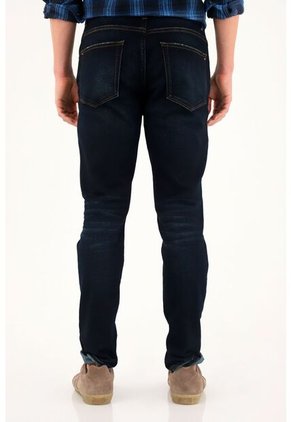 Tennis Jean Azul Súper Skinny Tono Oscuro Para Hombre