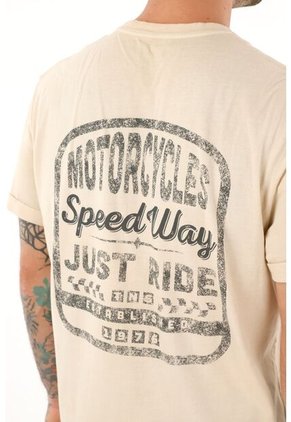 Camiseta Crudo Con Estampado Para Hombre