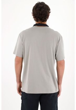 Tennis Camiseta Jersey Con Mini Aplique Gris Para Hombre