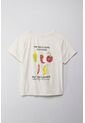 Tennis Camiseta Con Estampado En Frente Y Espalda Crudo Para Mujer de Tennis