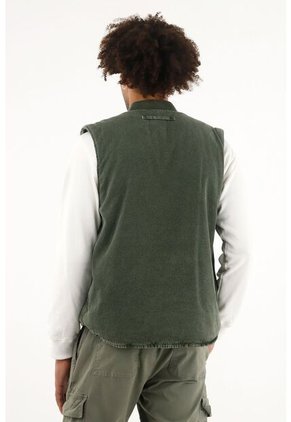 Tennis Chaleco Verde Con Teñido Overdye Para Hombre