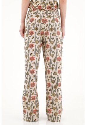 Tennis Pantalón Recto Con Estampado En Relieve Para Mujer