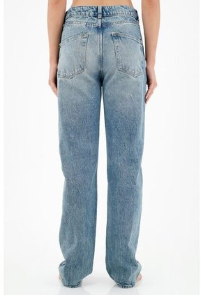 Tennis Jean Azul Cinco Bolsillos Para Mujer