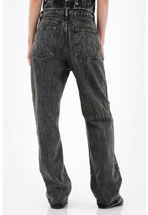 Tennis Jean Black Denim Craquelado Para Mujer