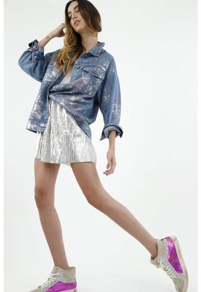 Chaqueta Azul Para Mujer