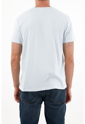 Tennis Camiseta Cuello Redondo Azul Para Hombre