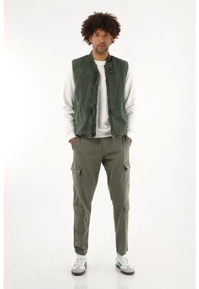 Tennis Chaleco Verde Con Teñido Overdye Para Hombre