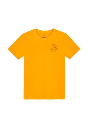 Tennis Camiseta Amarilla Estampada En Espalda Para Hombre