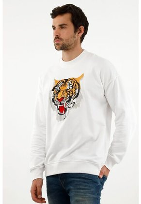 Buzo Blanco Con Tigre Para Hombre