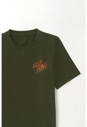 Camiseta Con Estampado En Espalda Verde Para Niño