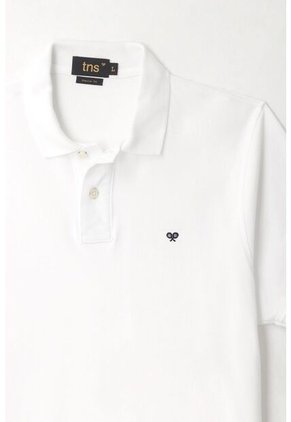Tennis Polo Blanca Con Raqueta Multicolor Para Hombre