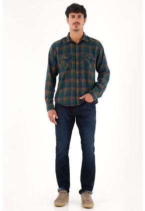 Tennis Jean Classic Tiro Medio Azul Para Hombre