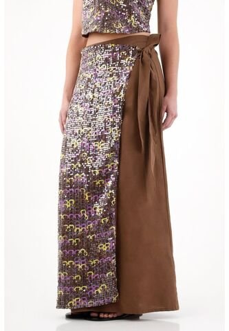 Tennis Falda Larga Tipo Pareo Con Lentejuelas Para Mujer Tennis