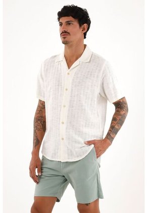 Tennis Bermuda Verde Con Teñido Overdye Para Hombre