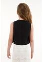 Chaleco Negro Con Tiras Ajustables Para Niña de Tennis