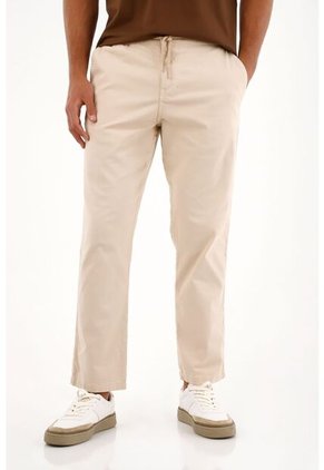 Tennis Pantalón En Dril Clásico Crudo Para Hombre