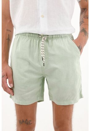 Tennis Bermuda Verde Con Cordón Ajustable Para Hombre