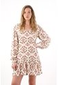 Tennis Vestido Corto Amplio Con Estampado De Flores Para Mujer de Tennis
