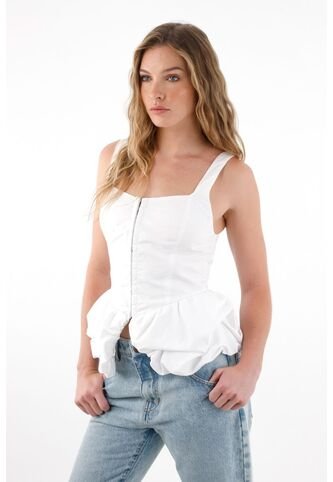 Tennis Camisa Tipo Corsé De Tiras Blanca Para Mujer Tennis