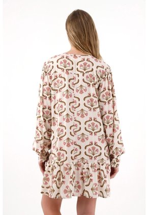 Tennis Vestido Corto Amplio Con Estampado De Flores Para Mujer