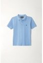 Polo Cuello Tejido Azul Para Niño de Tennis