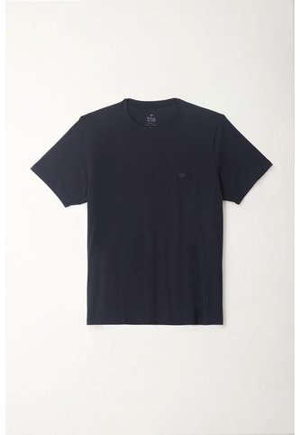 Camiseta Cuello Redondo Azul Para Hombre Tennis