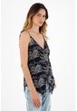 Tennis Camisa Estampada De Tiras Para Mujer de Tennis