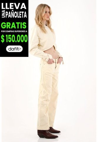 Tennis Jean Wide Leg Con Cortes Desflecados Amarillo Para Mujer Tennis