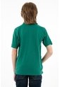 Polo Cuello Tejido Verde Para Niño de Tennis