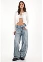 Tennis Jean Wide Leg De Tiro Alto Azul Para Mujer de Tennis