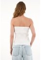 Tennis Camiseta Strapless Cruda En Tela Tejida Para Mujer de Tennis