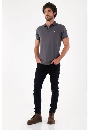 Tennis Jean Super Skinny Negro Para Hombre