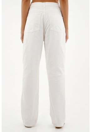 Jean Crudo Con Botones Para Mujer