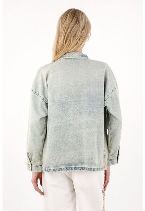 Tennis Abrigo Con Apliques Decorativos Tono Claro Para Mujer