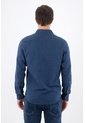 Tennis Camisa Manga Larga Regular Fit Con Micro Estampado En Algodón Azul Para Hombre de Tennis