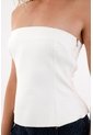Tennis Camisa Strapless De Silueta A Crudo Para Mujer de Tennis