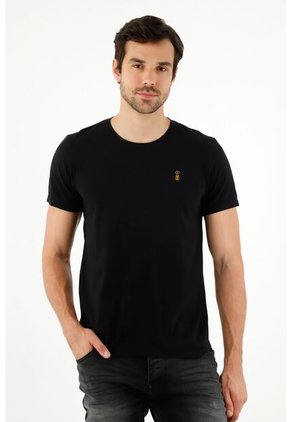 Camiseta Básica Negra Para Hombre