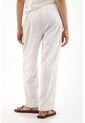 Tennis Pantalón Recto En Tela Bordada Crudo Para Mujer de Tennis